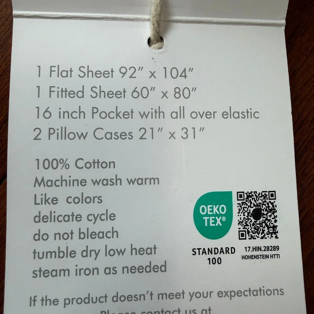 Threadmill 300TC Sateen Queen Sheet Set EGrey 100% Cotton 4pc Deep Pocket NEW